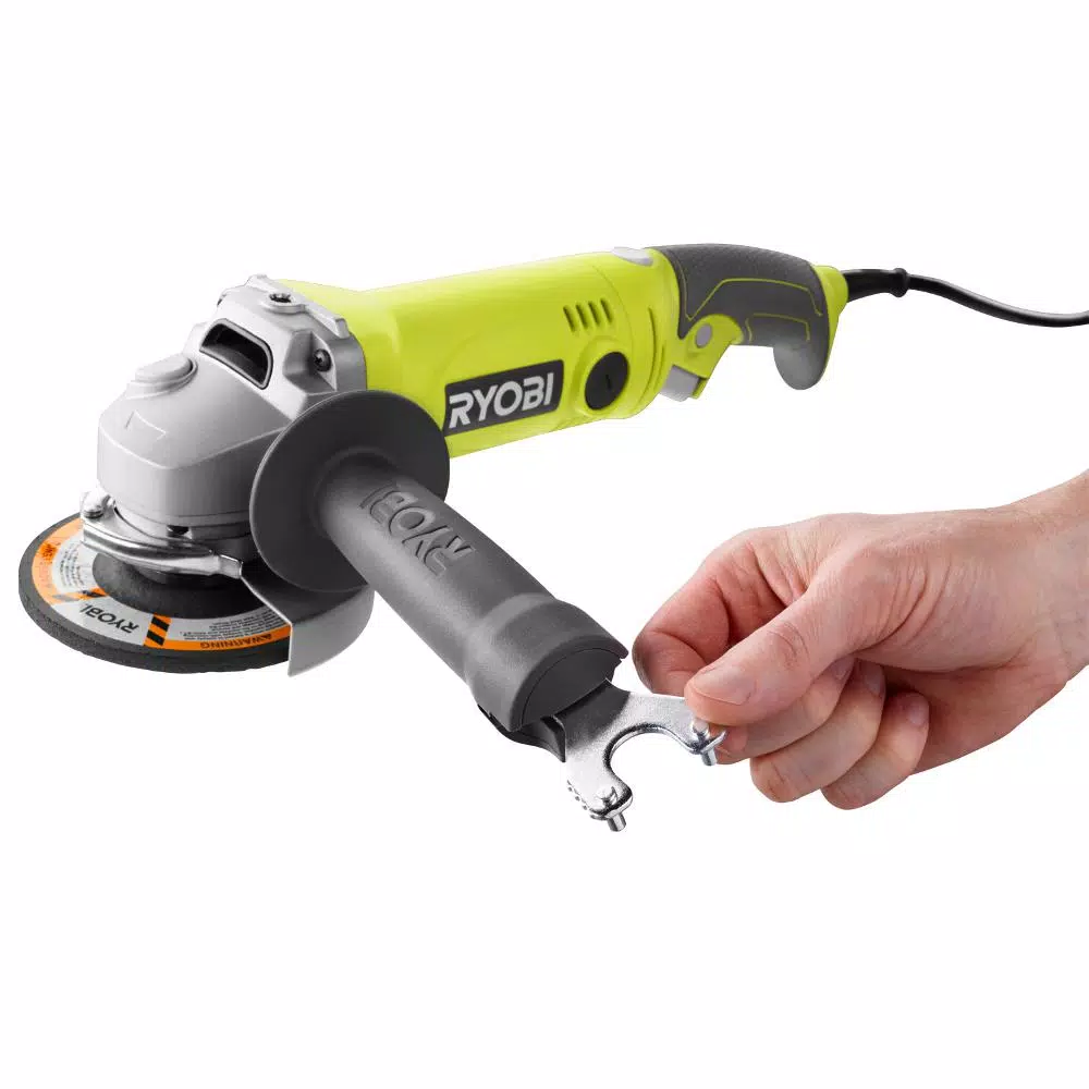 RYOBI 7.5 Amp 4.5 in. Corded Angle Grinder with GRIPZONE Technology