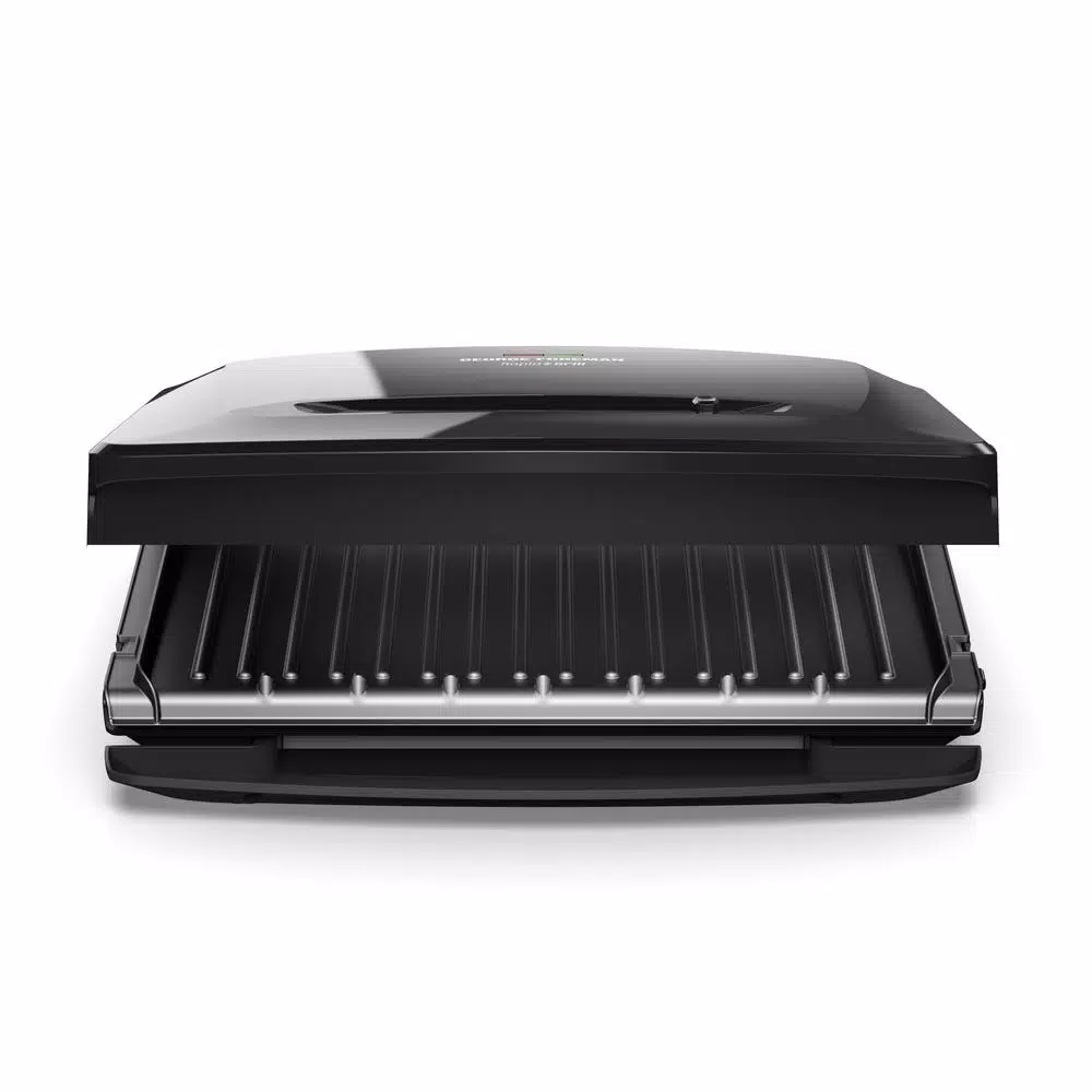 George Foreman Rapid Grill Series 8-Serving Electric Indoor Grill and Panini Press, Black