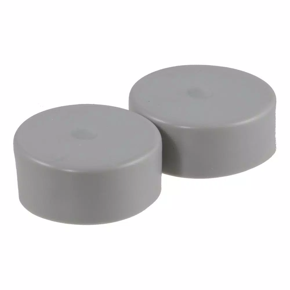 CURT 2.32" Bearing Protector Dust Covers, Gray Plastic (2-Pack)