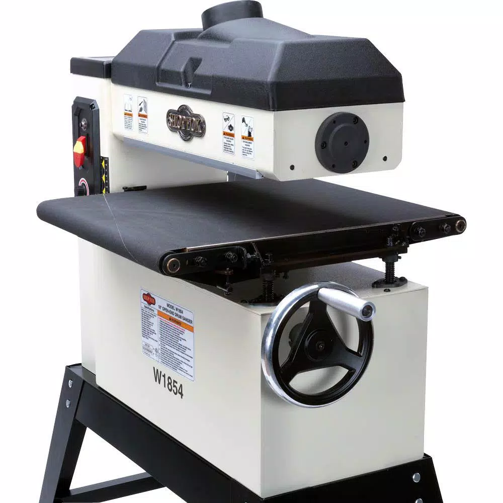 Shop Fox 18 in. Open-End Drum Sander, 1-1/2 HP, 120V Stationary Power Tool