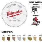 Milwaukee 10 in. 60-Tooth Fine Finish Circular Saw Blade, 5/8 in. Arbor thumbnail 9
