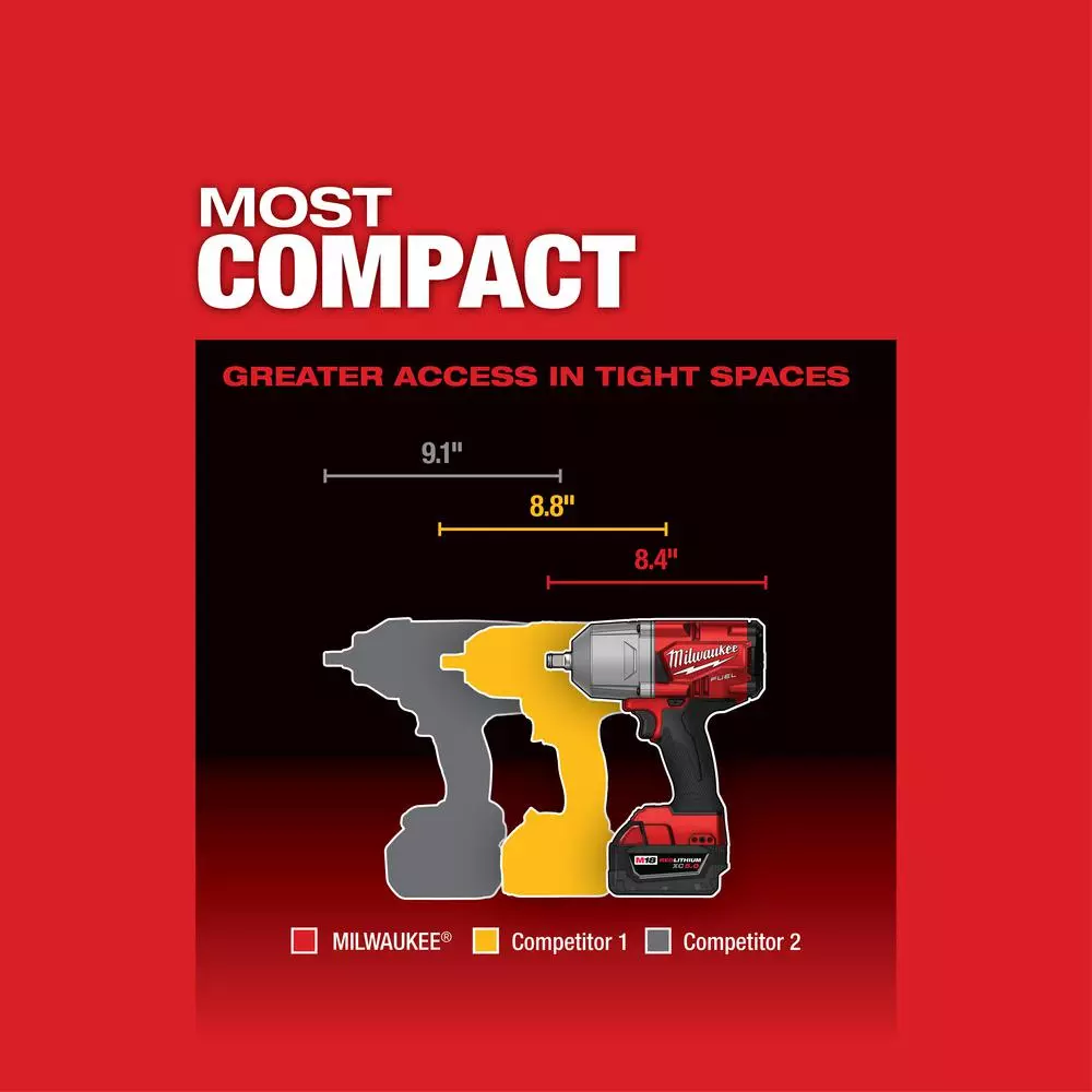 Milwaukee M18 FUEL 1/2 in. High Torque Impact Wrench with Friction Ring (2-Pack)