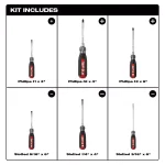 Milwaukee 6-Piece Cushion Grip Screwdriver Set with Hardened Tips thumbnail 3