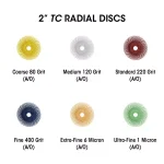 Dedeco Sunburst 5/8 in. Radial Discs, 220-Grit Ceramic Abrasive, 12-Pack thumbnail 4