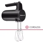 KitchenAid Cordless 7-Speed Hand Mixer, Black Matte thumbnail 1