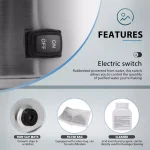 VIVOHOME 16-Cup Water Distiller Machine, 304 Stainless Steel Purifier with Carbon Filter thumbnail 4