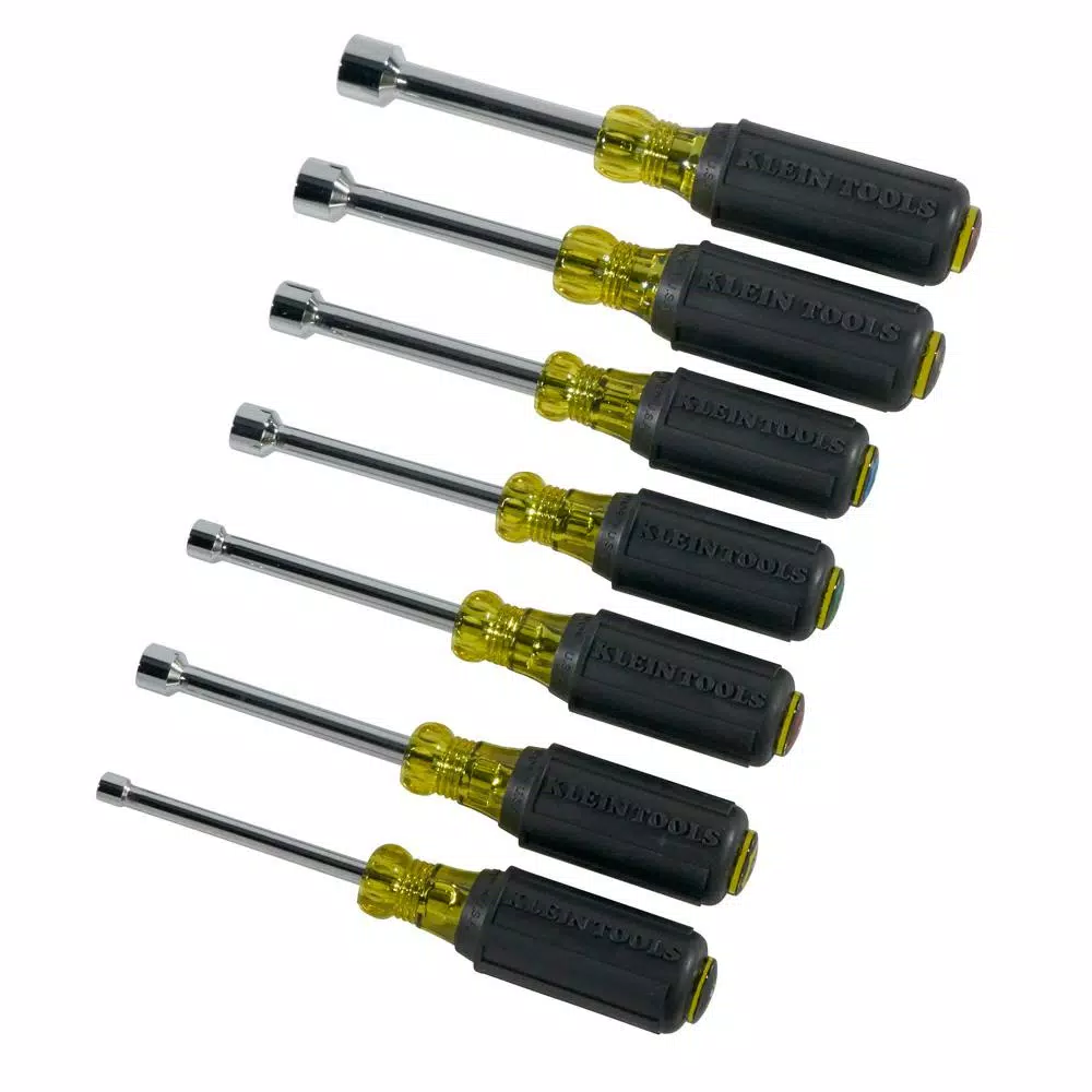 Klein Tools 7-Piece 3 in. Nut Driver Set with Cushion Grip Handles