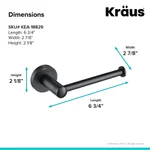 KRAUS Elie Matte Black Solid Brass Toilet Paper Holder thumbnail 2
