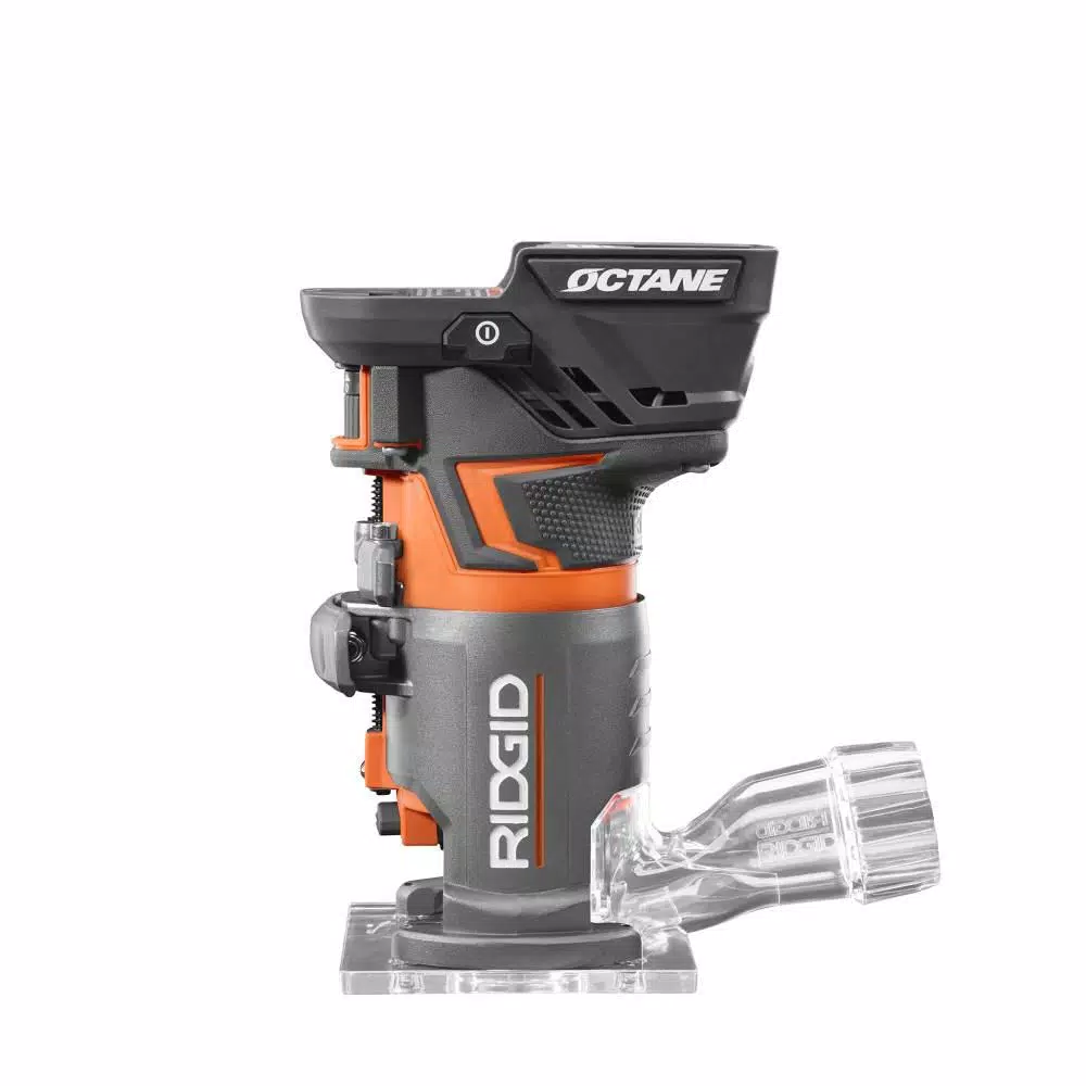 RIDGID 18V OCTANE Brushless Compact Fixed Base Router Kit with 2.0 Ah Battery and Charger