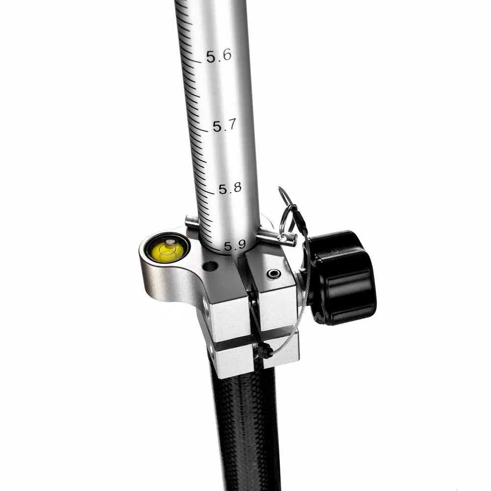AdirPro 8.5 ft. Carbon Fiber Prism Pole with Fixed Adapter and Dual Graduations
