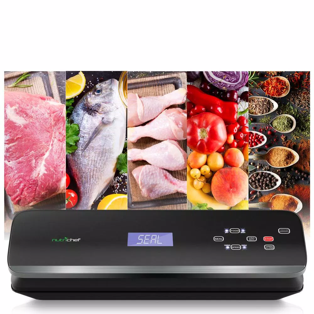 NutriChef Electric Food Vacuum Sealer with Digital Button Controls and Dual Sealing Modes