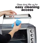 Hamilton Beach Easy Reach 1500W 6-Slice Convection Toaster Oven with Roll-Top Door, Grey thumbnail 4