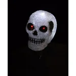 Novolink 7.9 in. White LED Decorative Skull Halloween Light - Handcrafted Indoor/Outdoor Decor thumbnail 2