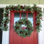 Village Lighting Company 9 ft. Pre-Lit LED Winter Frost Artificial Christmas Garland with Red Berries and Pinecones thumbnail 4