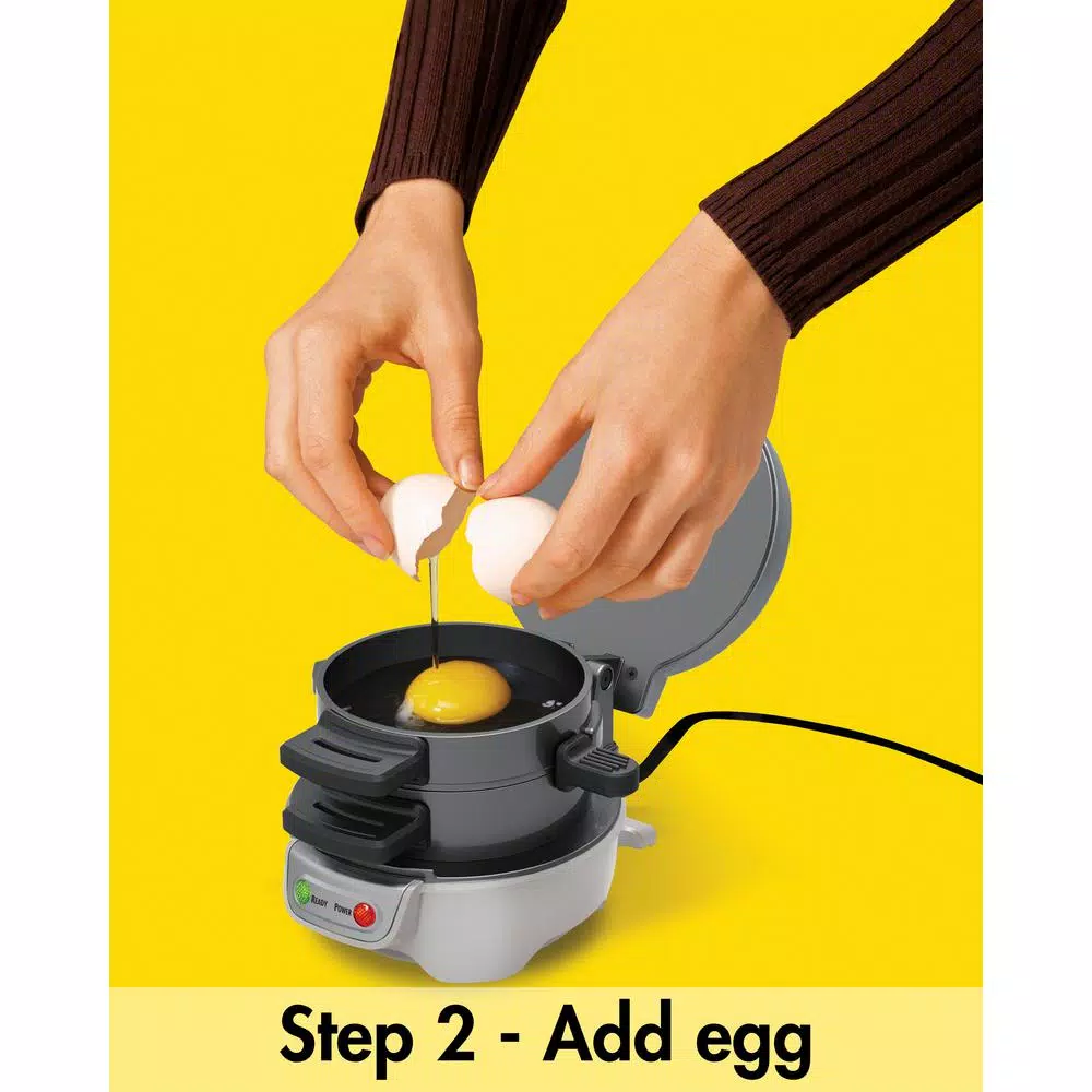 Hamilton Beach 600W Silver Non-Stick Breakfast Sandwich Maker