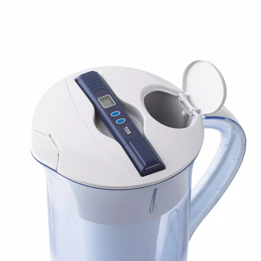 Zero Water ZeroWater 10-Cup Round Water Filter Pitcher with Ready-Pour Technology, Blue