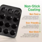 NutriChef 6-Piece Carbon Steel Non-Stick Baking Sheet Set, Rectangle Cookie Pans thumbnail 4