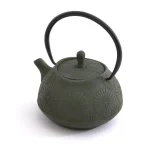 BergHOFF Cast Iron 1.2 Qt. Dark Green Teapot with 18/10 Stainless Steel Mesh Filter thumbnail 1