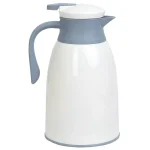 Home Basics 33.8 oz. Vacuum Insulated Thermal Carafe - 1L White Plastic Beverage Server thumbnail 1