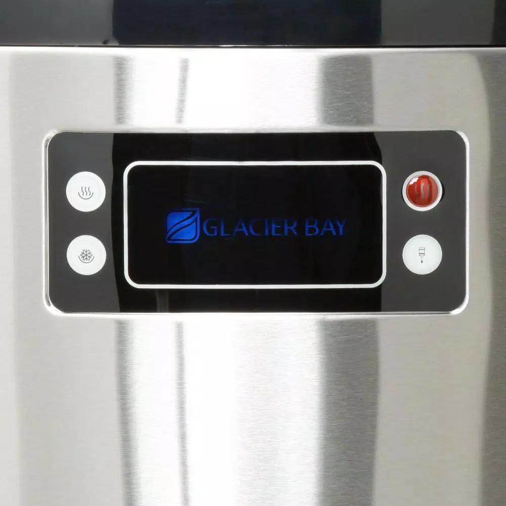 Glacier Bay Bottom Load Water Dispenser, Stainless Steel and Black Piano Gloss