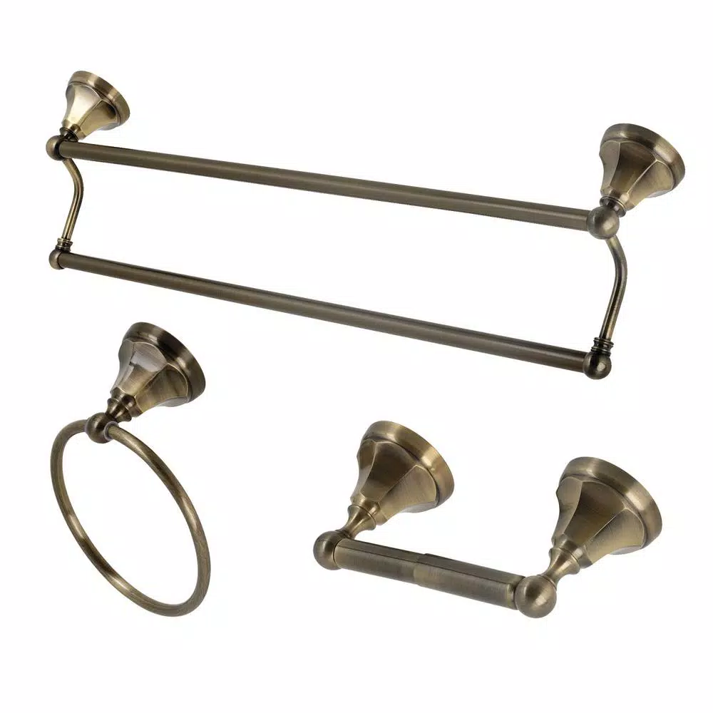 Kingston Brass Metropolitan 3-Piece Bathroom Accessory Set - Antique Brass