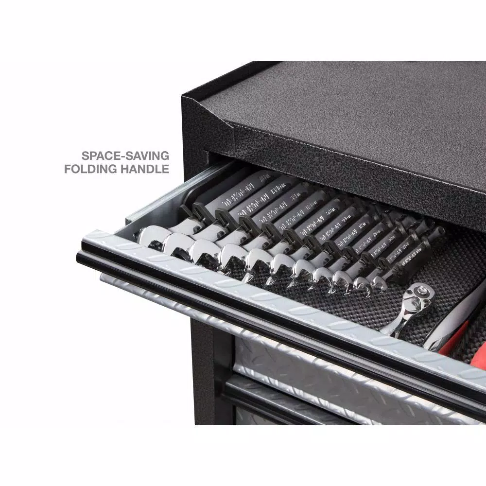 TEKTON 11-Tool Store-and-Go Wrench Rack Keeper, Black