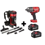 Milwaukee M18 FUEL 1/2 in. High Torque Impact Wrench & 3-in-1 Backpack Vacuum Combo Kit w/ (2) 6.0 Ah Batteries thumbnail 1