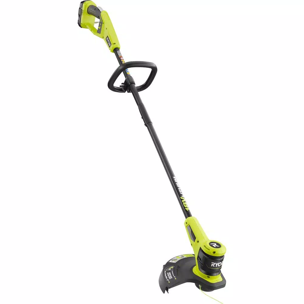 RYOBI ONE+ 18V Cordless String Trimmer and Edger with 2 Ah Battery and Charger