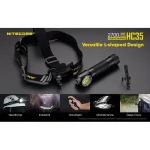 NITECORE HC35 L-Shaped Rechargeable LED Headlamp, 2700 Lumens, Wide Angle Beam thumbnail 3