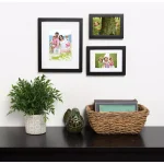 DesignOvation Gallery Wood Picture Frame Set, Black Satin Finish, Matted to 5 x 7 in., Set of 4 thumbnail 5