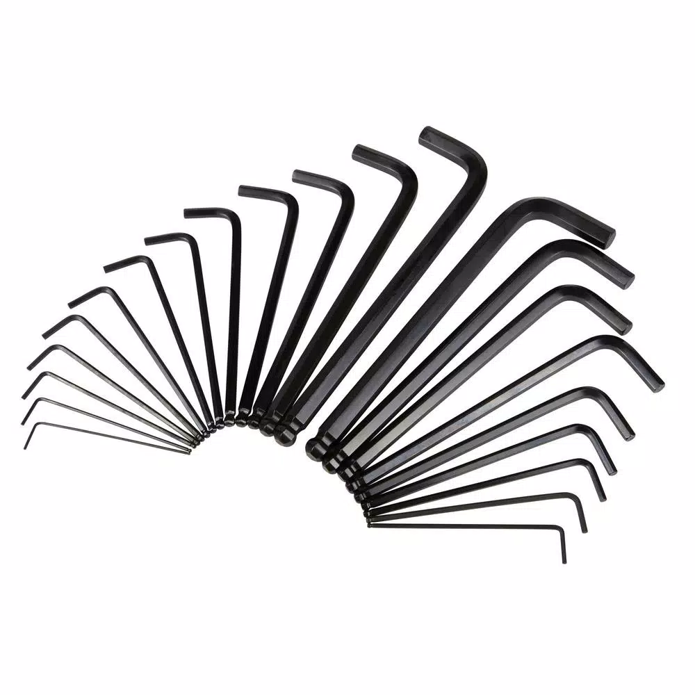 Steelman 23-Piece SAE and Metric Long Arm Ball End T-Handle Hex Key Set