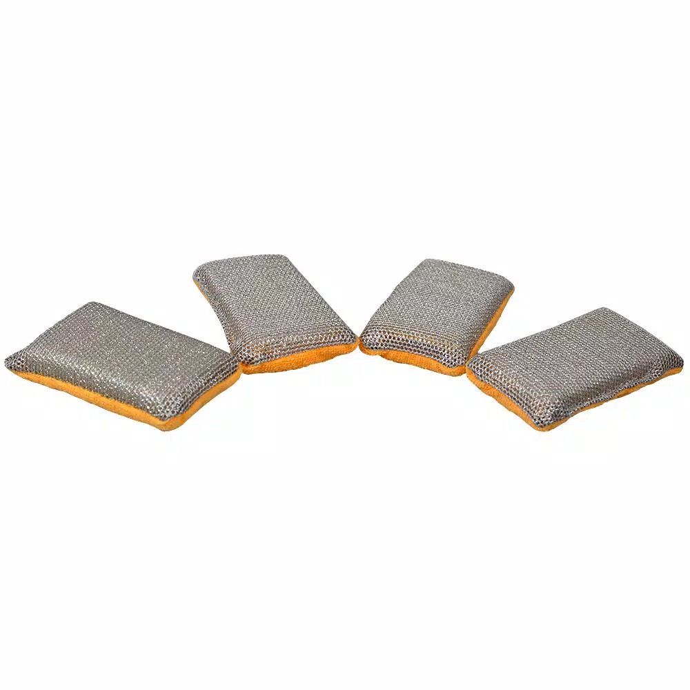 Unbranded Multi-Purpose Dual Action Microfiber Scrubbing Sponges, Yellow