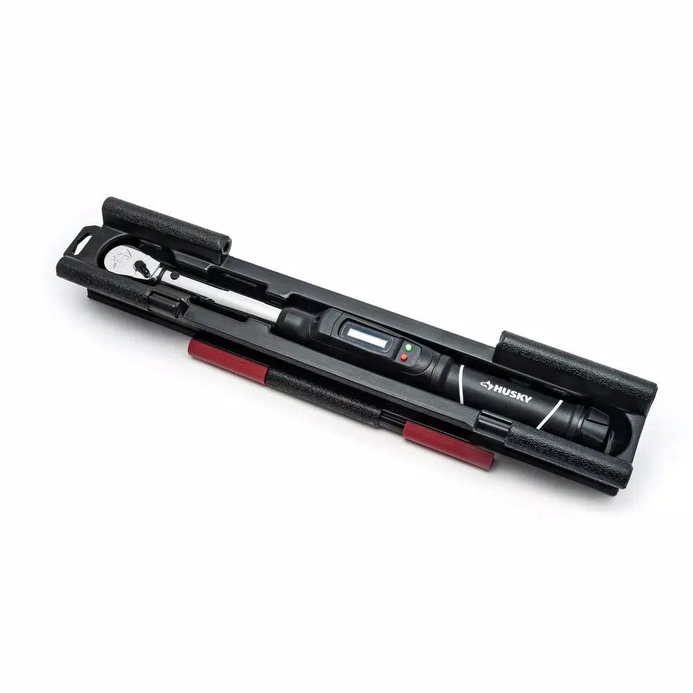 Husky 3/8 in. Drive Digital Display Click Torque Wrench, 5-80 ft. lbs.