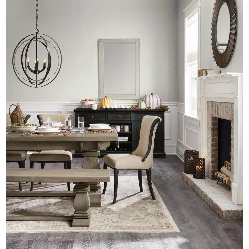 Household Essentials 37" Bronze Sunburst Round Wall Mirror - Contemporary Glam Accent Mirror