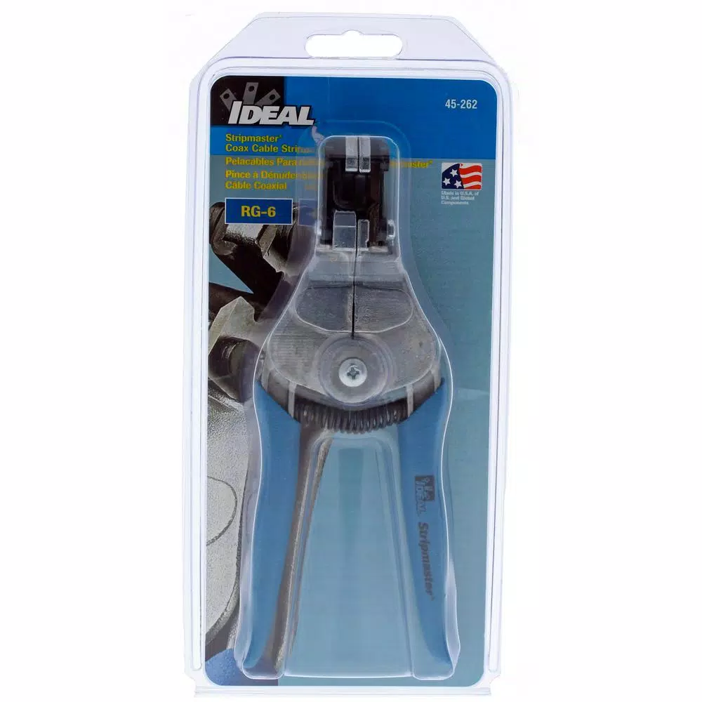 Ideal Stripmaster RG-6 Coaxial Cable Stripper, Heavy Duty Zinc Die Cast Hand Tool