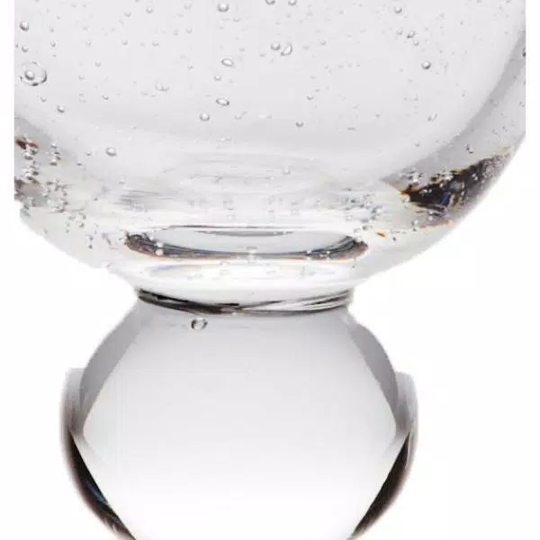 Abigails St. Remy Bubble Water Glass Set, Clear Mouth-Blown Glass, 10 oz (Set of 4)