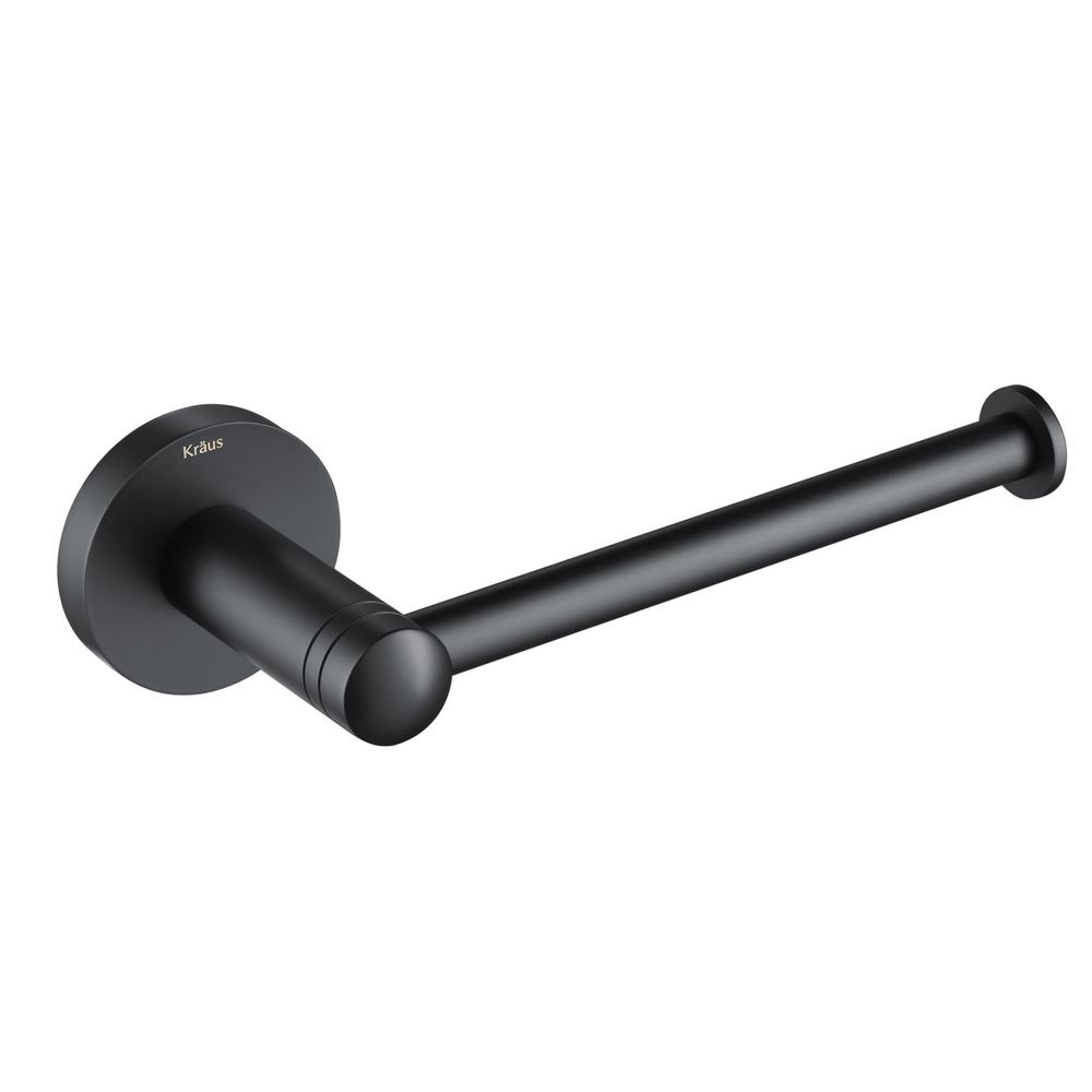 KRAUS Elie Matte Black Solid Brass Toilet Paper Holder