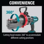 Makita 18V LXT Cordless Rebar Cutter Kit with 5.0Ah Battery and Charger thumbnail 10