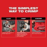 Milwaukee M18 FORCE LOGIC 750 MCM Dieless Crimping Tool Kit with 2 2.0 Ah Batteries and Bag thumbnail 6
