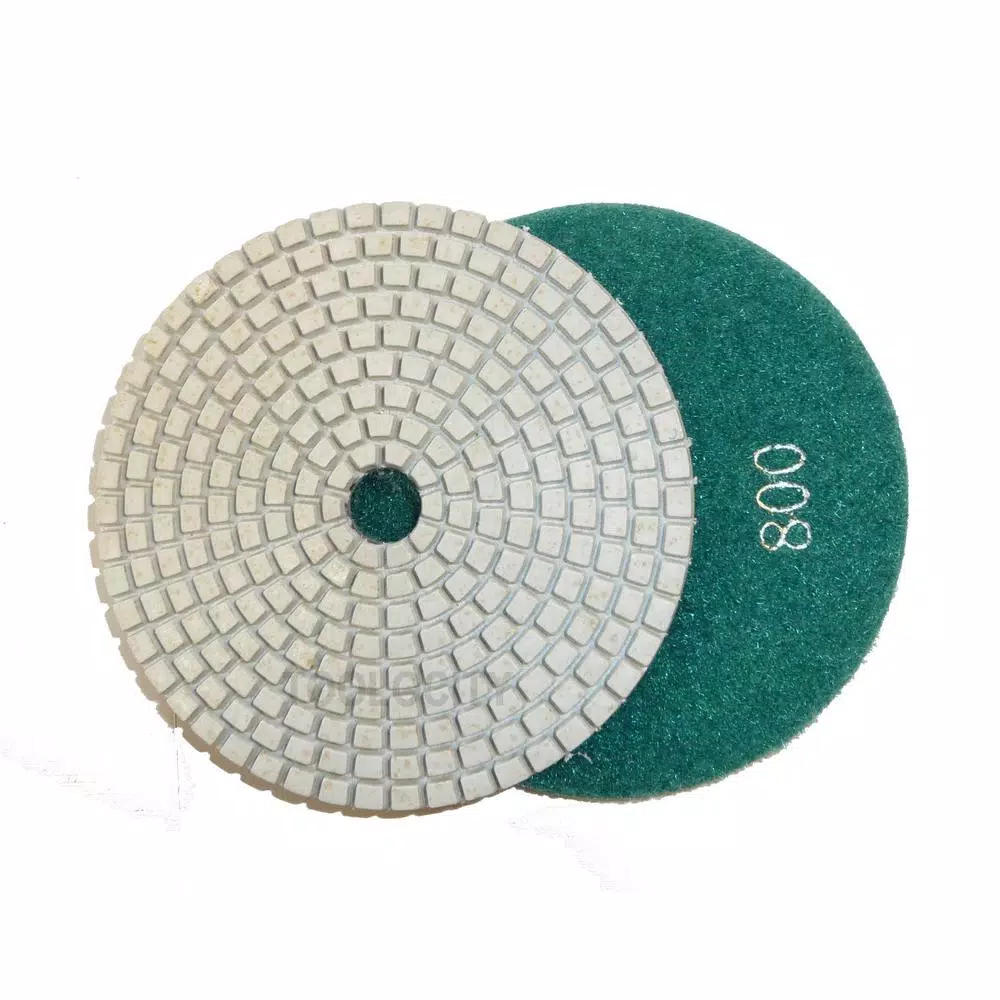 Toolocity JHX 4 in. Dry/Wet Diamond Polishing Pad Set with Back Holder for Concrete and Granite