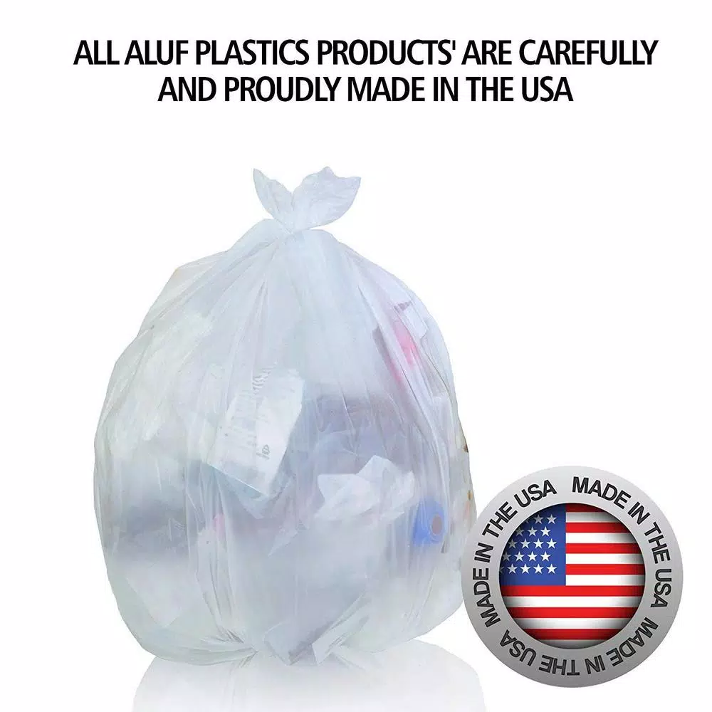 Unbranded Clear Source Reduction SCR Trash Bags, 20-30 Gallon, Clear, 500 Count