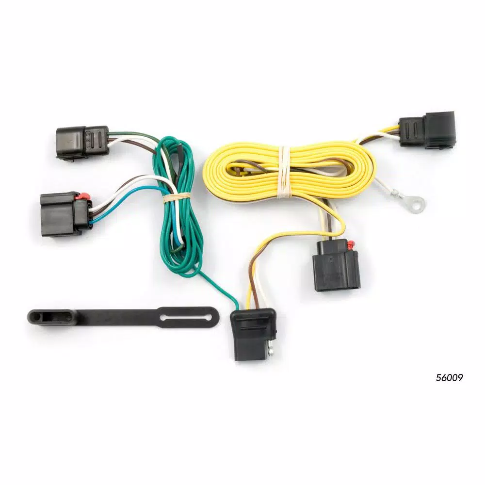 CURT Custom Vehicle-Trailer Wiring Harness for Jeep Grand Cherokee, 4-Way Flat T-Connector