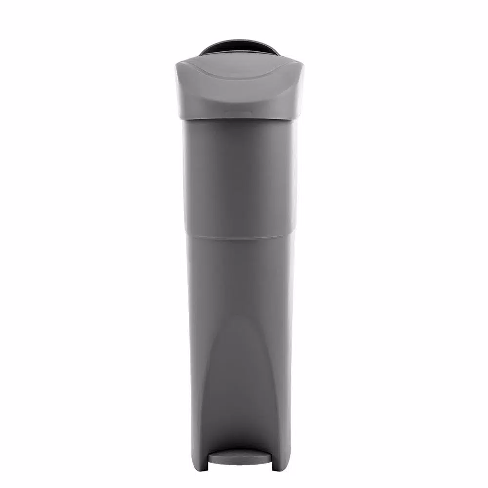 Alpine Industries 19 qt. Gray Step-On Waste Basket & Sanitary Napkin Receptacle