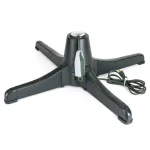 Best Choice Products Rotating Artificial Christmas Tree Stand for Trees up to 7.5 ft, 80 lbs Capacity, 3 Built-in Outlets, Black thumbnail 1