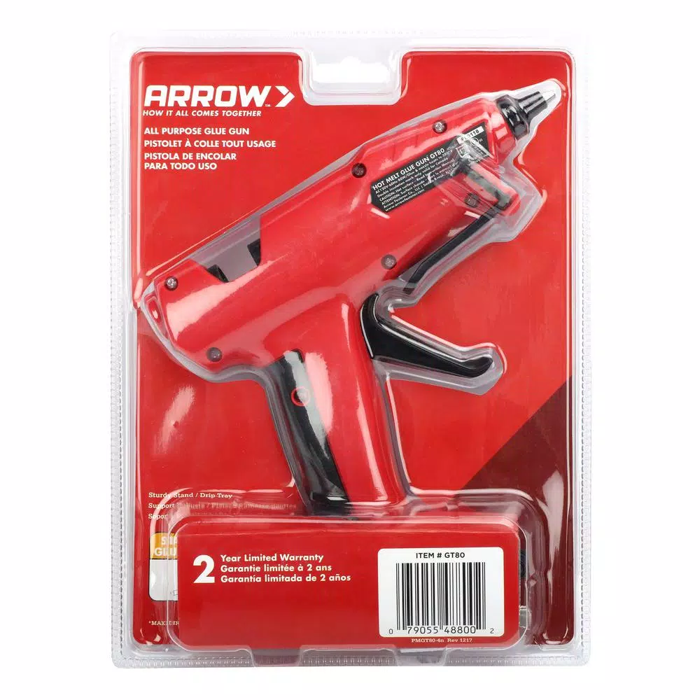 Arrow GT80 Professional Heavy-Duty Glue Gun, 80W High-Power