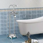 Vanity Art 40 in. Freestanding Single-Handle Claw Foot Tub Faucet with Hand Shower, Polished Chrome thumbnail 3