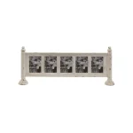 LITTON LANE 5-Opening Farmhouse Standing Picture Frame, Chipped White Wood Finish, 5 x 7 in. thumbnail 2