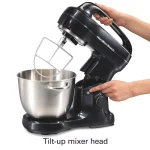 Hamilton Beach 4 Qt. 7-Speed Stand Mixer with Stainless Steel Bowl, Black thumbnail 6