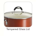 Tramontina Style Ceramica 5 Qt. Round Aluminum Dutch Oven with Glass Lid, Metallic Copper thumbnail 3