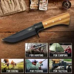 Camillus 9.75 in. Fixed Blade Knife with Carbonitride Titanium AUS-8 Steel and Bamboo Handle thumbnail 6